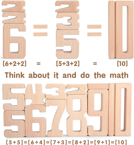 Wooden Stacking Numbers For Easy Adding